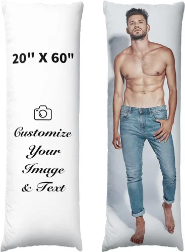 Miniatura 54 de Easycosy Almohada personalizada con texto de imagen, funda de almohada con foto, regalos personalizados para parejas, funda de cojín con foto, 4