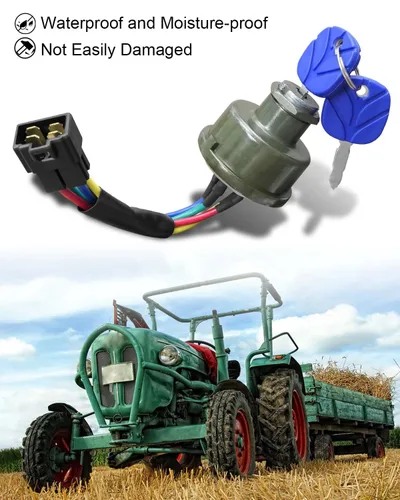 Miniatura 5 de Interruptor de llave de encendido apto para New Holland Tractor T45A TT50A TT60A TT75A Workmaster 45 Workmaster 50 Workmaster 55, interruptor