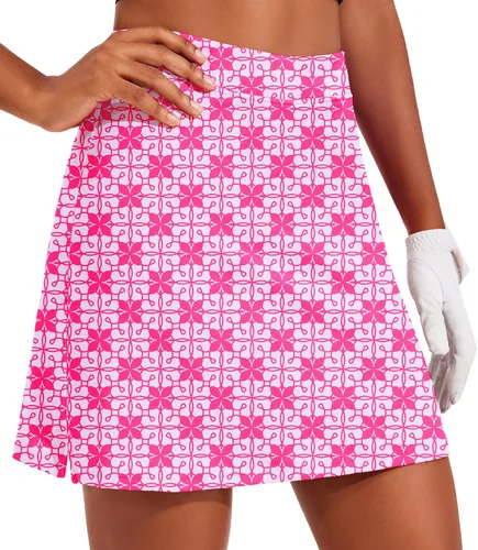 Miniatura 41 de Ekouaer Falda pantalón de golf de 16 pulgadas para mujer con bolsillos interiores de silicona, falda de tenis atlética de secado rápido