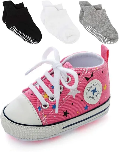 Zapatos de lona suave unisex para bebés, niños y niñas, tenis antideslizantes ligeros para bebés recién nacidos