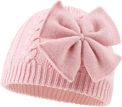 Miniatura 2 de Gorro de punto cálido de invierno para niñas con forro de algodón para bebés y niñas