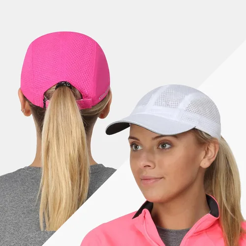 Miniatura 2 de TrailHeads Gorra deportiva de malla ligera y de secado rápido para mujer, con ribete reflectante