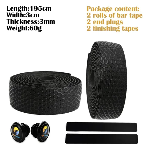 Miniatura 2 de TOPCABIN Cinta de barra de bicicleta EVA Camouflage Series Comfort Road Bike Handlebar Tape Cinta de barra de bicicleta con tapones de extremo