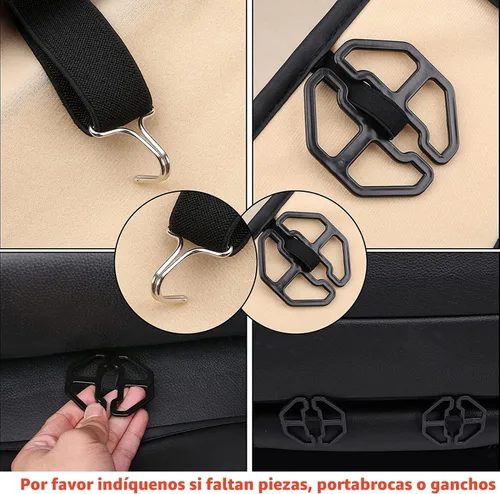 Miniatura 8 de Coverado Juego completo de fundas de asiento de automóvil, fundas de asiento para automóviles, fundas de asiento de coche beige para asientos