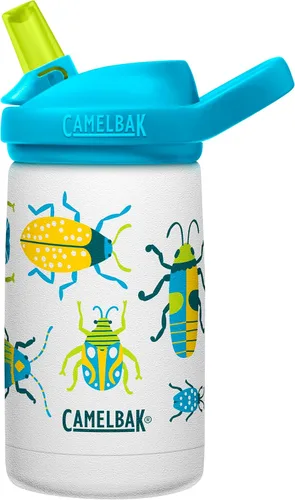 Miniatura 8 de CamelBak Eddy+ Kids - Botella de agua con válvula de mordida y pajita aislada de acero inoxidable, perros en bicicleta, 12 onzas