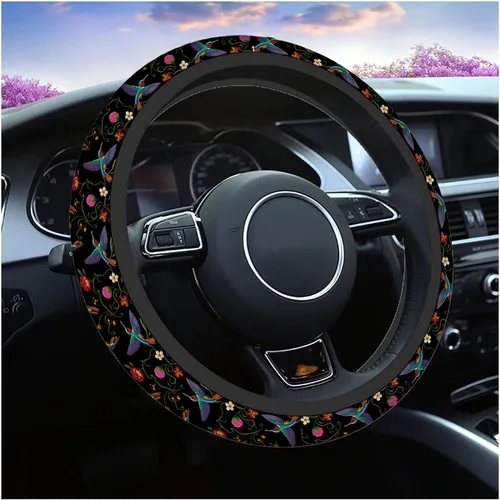 Miniatura 14 de Swono Fundas de volante de neopreno antideslizantes con diseño de fantasmas lindos y divertidos fantasmas bailarines de Halloween, agarre cómodo