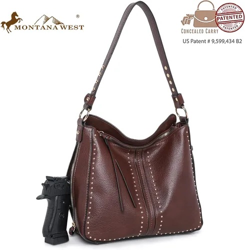 Miniatura 3 de Montana West - Bolsos de mano para mujeres aptos para porte oculto de arma. Bolsos de cuero tipo bandolera. Juego de tres piezas.