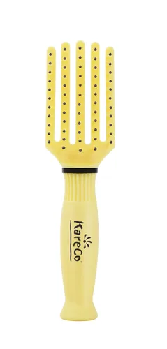 Miniatura 4 de KareCo Cepillo pequeño Tangle Buster de alta calidad, mini cepillo desenredante para cabello húmedo y seco, paleta flexible con cerdas de nailon