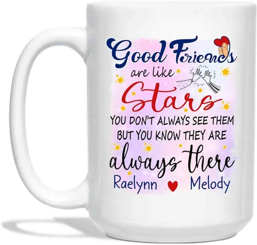 Miniatura 10 de Taza de café personalizada con diseño de flores con texto en inglés "If Friends Were Flowers I'd Pick You", taza de café de 11 onzas, 15 onzas