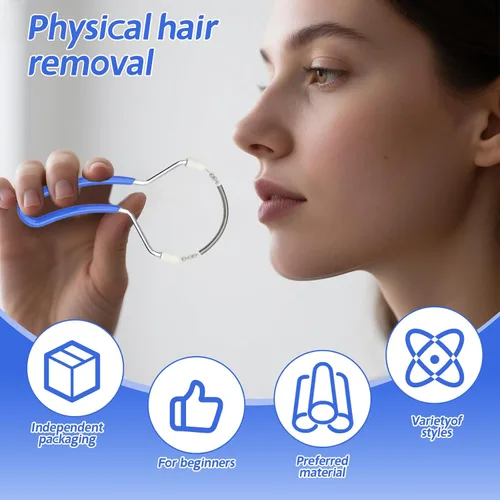 Miniatura 4 de Depiladora manual de depilación facial, rodillo de resorte de mano, depiladora ligera y reutilizable, herramienta de depilación exfoliante sin dolor