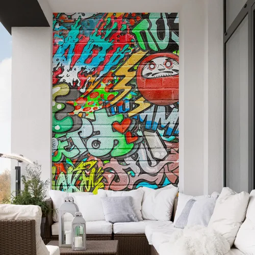 Miniatura 69 de SIGNFORD - Papel tapiz de colorido diseño de graffiti, removible para dormitorio o sala de estar, 100 x 144 pulgadas Graffitis-1911-m04