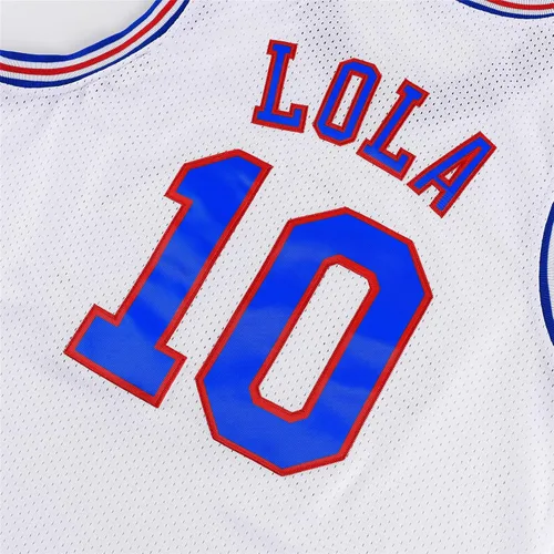 Miniatura 3 de Mens Bugs #1 /Lola #10 Halloween Bunny Jersey Space Movie Squad Basketball Jersey Sports Shirt White XS-XXL