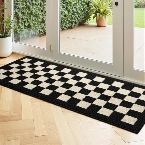Miniatura 51 de GRANNY SAYS Tapete para puerta, de 32 x 20 pulgadas, tapete de bienvenida para exteriores, antideslizante, absorbe la suciedad para la entrada