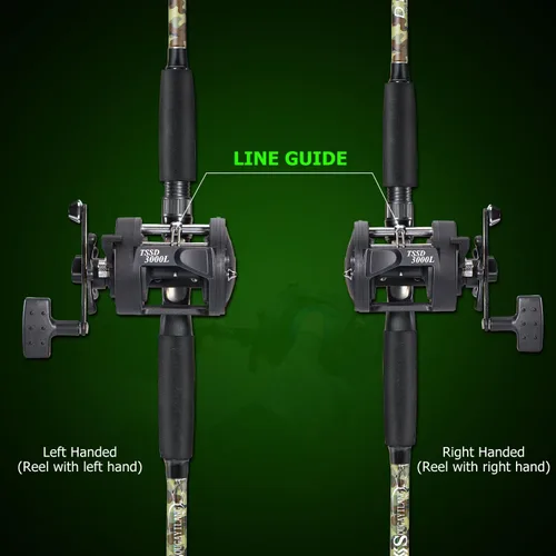 Miniatura 5 de Sougayilang Fishing Rod Combo with Conventional Reel, Medium Heavy for Catfish Salmon and Steelhead Saltwater Fishing