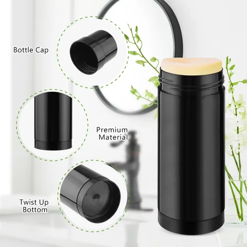 Miniatura 3 de 12 Unids 2.0 fl oz/2oz Desodorante Contenedores de Plástico Twist Up Botella de Relleno Desodorante Titular Stick para Crayon Chapstick Protector