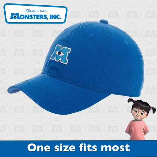 Miniatura 4 de Concept One Disney Pixar Monsters Inc - Sombrero de béisbol ajustable de algodón bordado con borde curvo azul rey talla L Azul Patchwork