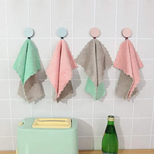 Miniatura 5 de Paquete de 10 paños de cocina suaves, sin olor, paños de cocina reutilizables, paños de limpieza para el hogar, secado rápido, sin aceite