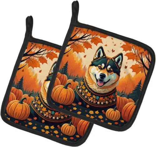 Miniatura 50 de Caroline's Treasures DAC1022PTHD Border Collie - Juego de soportes para ollas resistentes al calor, almohadillas calientes para horno, para cocinar
