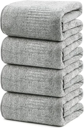 Miniatura 13 de SEISSO Toallas de baño, extra absorbentes y de secado rápido, toallas de fibra ligera, toalla de baño grande y suave de primera calidad