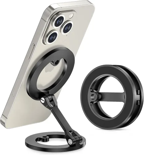 Miniatura 10 de Itramax Soporte magnético para teléfono con rotación de 360°, soporte plegable y portátil para iPhone para escritorio con base antideslizante