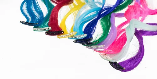 Miniatura 2 de SWACC 22 piezas de colores para fiestas con clip en extensiones de cabello multicolor