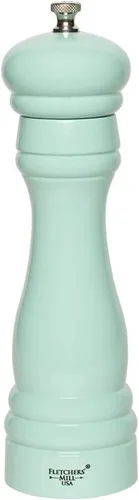 Miniatura 24 de Fletchers' Mill Molinillo de Sal Federal, Verde Espuma de Mar - 8 Pulgadas, Molienda Ajustable de Fina a Gruesa, HECHO EN EE.UU. Seafoam