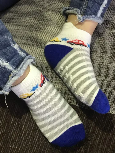 Miniatura 4 de 12 pares de calcetines para niños pequeños calcetines de algodón antideslizantes calcetines antideslizantes para niños y niños