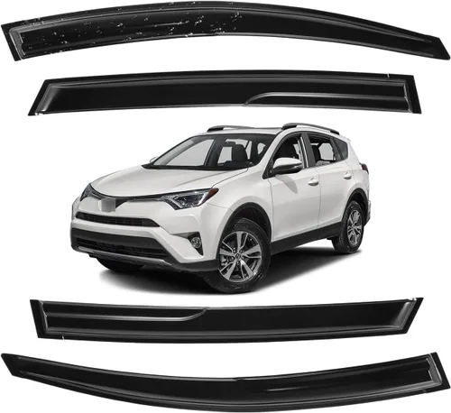 Miniatura 32 de Viseras para ventanas para Mazda 3 Sedán 4 puertas 2004 2005 2006 2007 2008 2009 estilo JDM Mugen, deflector de viento, protector solar y de lluvia