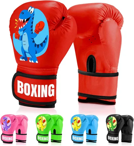 Miniatura 9 de Guantes de boxeo para niños y niñas, guantes de entrenamiento de boxeo juvenil para niños de 3 a 9 años, guantes de entrenamiento de 4 onzas