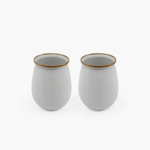 Miniatura 34 de Barebones Juego de 2 tazas de café esmaltadas de 16 onzas, taza de campamento con borde de acero inoxidable