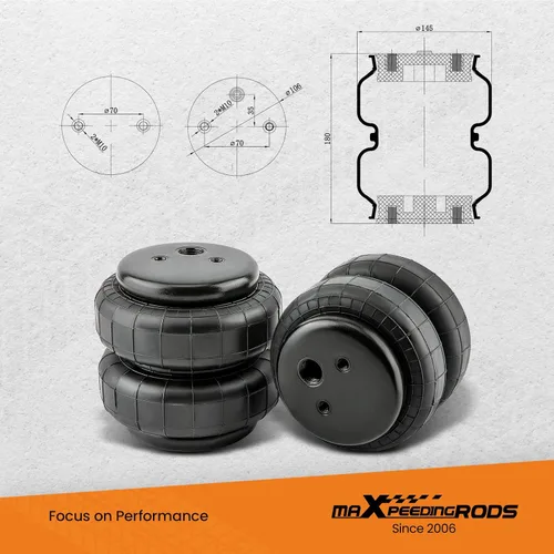 Miniatura 4 de maXpeedingrods Kit de suspensión triangulada soldada con 4 enlaces y kit de bolsas de suspensión de aire de 5000 lbs universal para camiones, chasis