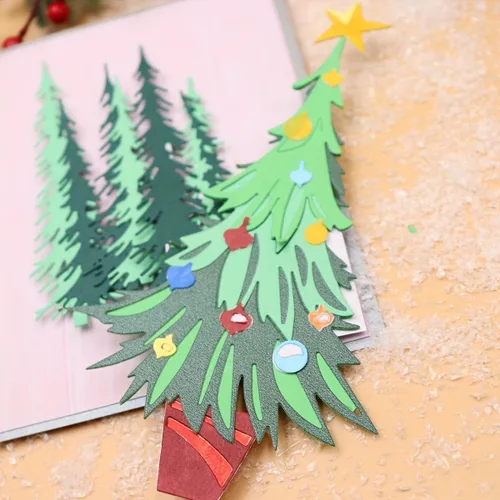 Miniatura 4 de Lapoo Troquel de corte de metal de Navidad para álbumes de recortes, marco de fondos 3D, troqueles de corte, bricolaje, álbum, decoración