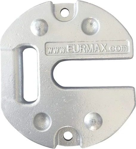 Miniatura 5 de Eurmax Paquete de 2 unidades de pesas de hierro fundido de ajuste universal mejoradas, apilables, 44 libras, antióxido, placas de peso para tienda