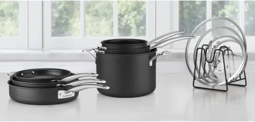 Miniatura 4 de CUISINART N61-11 - Juego de utensilios de cocina antiadherentes anodizados anodizados, 11 piezas, color negro