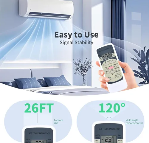 Miniatura 4 de PZL Nuevo control remoto de repuesto de CA R51M/E, control remoto universal de CA para modelos de aire acondicionado Midea