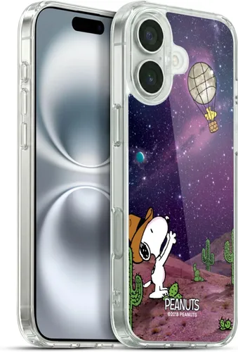 Miniatura 154 de Head Case Designs Funda de gel con licencia oficial de Peanuts Nebula Cactus Needles Snoopy Space Cowboy [protección de grado militar] compatible