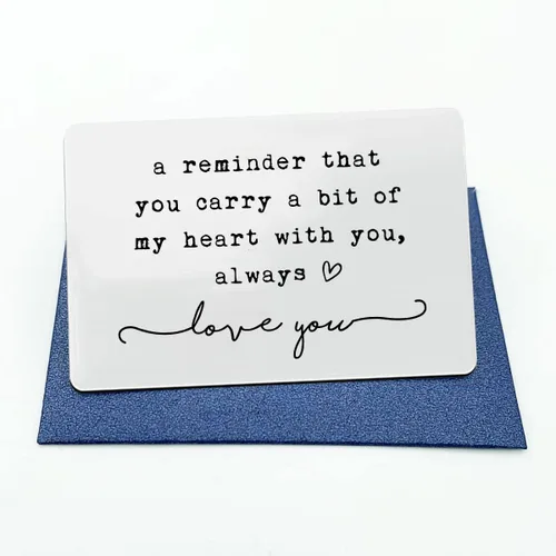Miniatura 8 de Wallet Insert, Engraved Gift For Him, Valentine’s Day Gift, Birthday Gift, Hubby Gift, Engraved Wallet Insert Card, Reminder You Carry My Heart