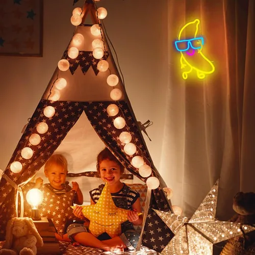 Miniatura 6 de Letrero de neón de plátano bailarín, luz de neón de plátano, letrero con luz LED para decoración de pared, regulable para arte de pared