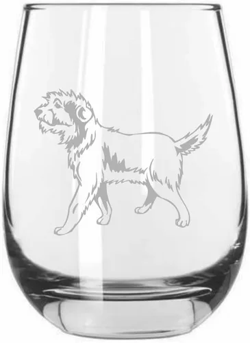 Miniatura 108 de Sakhalin Husky Dog - Copa de vino grabada personalizada de 15.25 onzas sin tallo