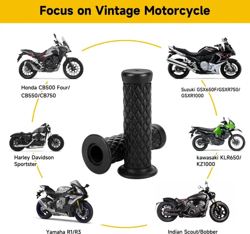 Miniatura 2 de HIAORS Empuñaduras de Manillar de 7/8" para Moto Compatibles con CRF50 CRF70 XR50 XR70 XR100 TTR125 PW80 YZ85 KX65 KX110 SSR 110 Apollo Thumpstar