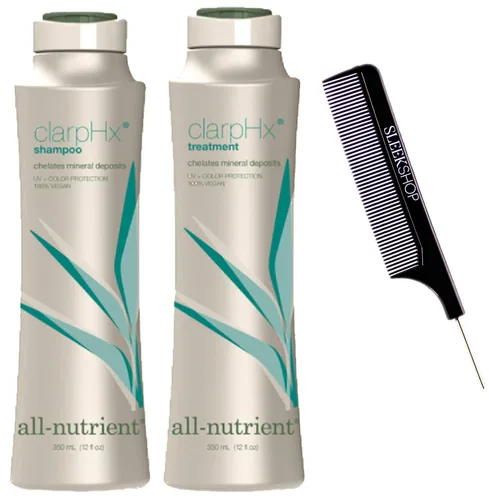 All-Nutrient ClarpHx - Juego de champú y acondicionador DUO, depósitos minerales para el cabello quelatos para la exposición al agua de piscinas y