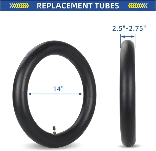 Miniatura 2 de GICOOL 2.50/2.75-14” (60/100-14) Cámaras interiores de repuesto para moto de cross, paquete de 2 con válvula TR4, compatible con motos de cross