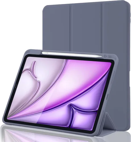 Miniatura 11 de Funda para iPad Air de 11 pulgadas M4 2026 8ª generación/M3 2025/M2 2024, iPad Air 5ª/4ª generación de 10.9 pulgadas 2022/2020 con soporte para Gris