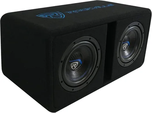 Miniatura 3 de Rockville DV8K52 Subwoofers dobles de 8 pulgadas K5 1600W para automóvil, carga final de 2 ohmios, carcasa ventilada, cono de papel no prensado