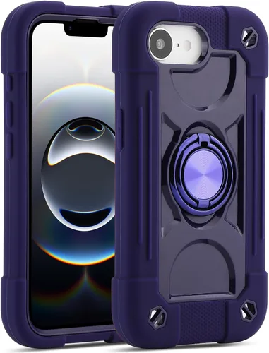 Miniatura 132 de MARKILL Funda compatible con iPhone 15 de 6.1 pulgadas con soporte integrado, [grado militar resistente de cuerpo completo] protección contra Rosa