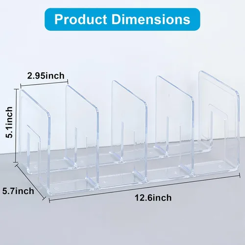 Miniatura 2 de Marte Vanci Clasificador de archivos de acrílico transparente, organizador de bolso de acrílico, soporte resistente para revistas, organizador
