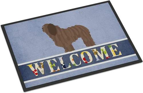 Miniatura 114 de Caroline's Treasures BB8321JMAT - Felpudo de bienvenida Berger Picard de 24 x 36 pulgadas, tapete azul para puerta delantera, para interiores