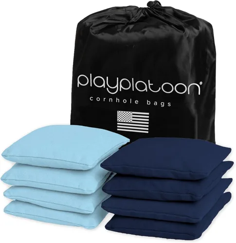 Miniatura 24 de Play Platoon Bolsas de Cornhole Resistentes a la Intemperie - Juego de 8 Bolsas de Frijoles Reglamentarias para Lanzar - Tamaño y Peso Profesional