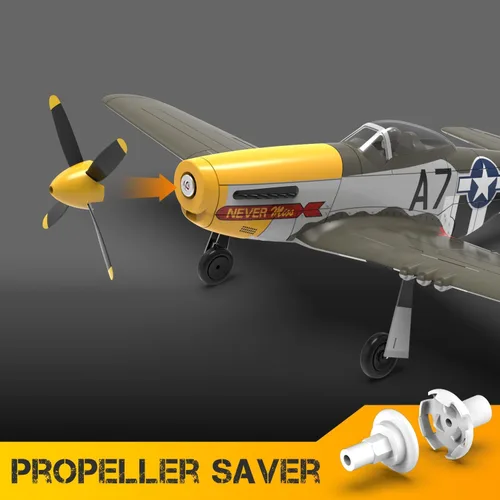 Miniatura 5 de Avión RC P51 Mustang sin escobillas de 4 canales - VOLANTEXR 19.685 in RC Aviones con estabilizador XPilot y acrobático 3D, aviones RC para adultos