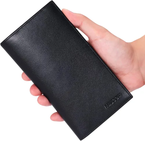Miniatura 8 de HISCOW Funda minimalista para chequera, cuero de grano completo